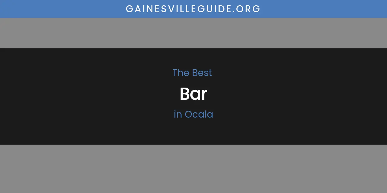 Ocala's Best Bar featured